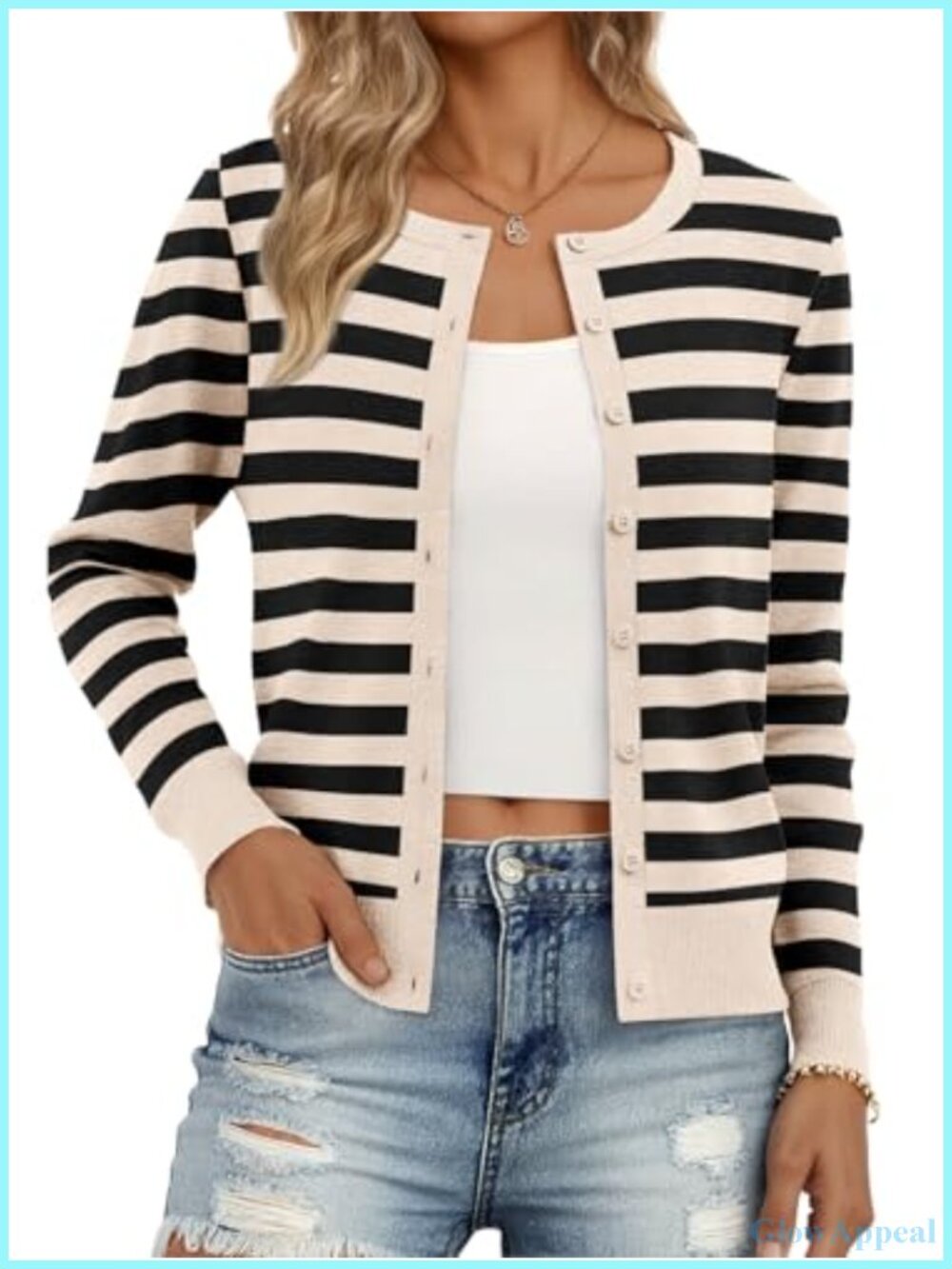 Women's Lightweight Knit Cardigan with Button Closure